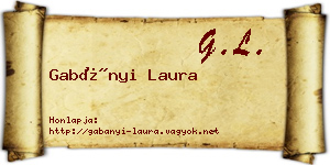 Gabányi Laura névjegykártya
